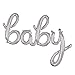 40 CM Silber Baby Ballon Folie Buchstaben Luftballon Kursive Mylar Alphabet Banner Helium Folienballon Babyparty Jubiläum Hochzeit Geburtstag Party Deko Liefert Klein