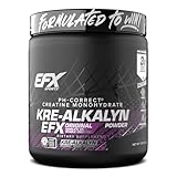 EFX Sports Kre-Alkalyn EFX Powder | pH Correct Creatine Monohydrate Powder Supplement | Strength, Muscle Growth & Performance | 110 Servings (Grape)
