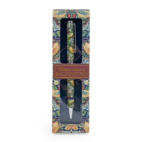 William Morris Strawberry Thief Ballpoint Pen in Gift Box Twist Nib Black Ink Pen Elegant Stationery Gift
