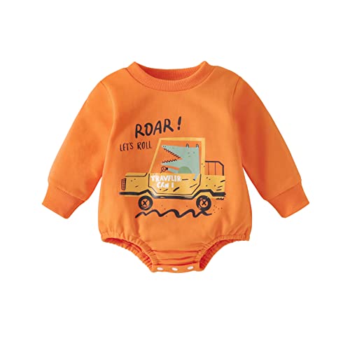 Image of DREAM BUS Newborn Baby Girl Sweatshirt Romper One pieces Long Sleeve Bodysuit Baby Girl Jumpsuit With Headband Outfit Clothes