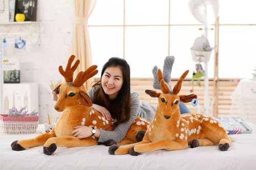 GudiWH Jouet en Peluche Sika cerf poupée décoration de la Maison poupée créative Sika cerf poupée Cadeau d’Anniversaire des Enfants Cadeau de Noël 90cm 1 – Image 8