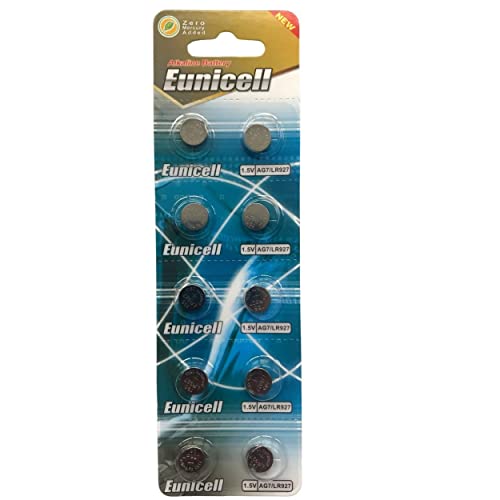 Eunicell 10 pilas alcalinas botón AG7 LR57 LR926 LR927 miniatura 2