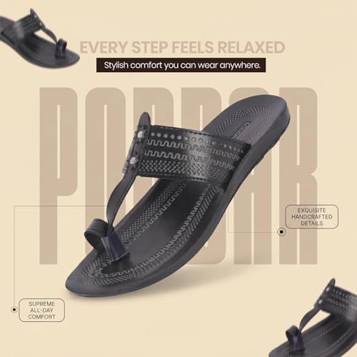 Image of Poddar Slippers, Sandals & Chappals for Men | Synthetic Leather Comfortable Footwear | Daily Use, Casual, Party, Stylish, Durable, Waterproof, Soft Sole, Anti-Slip (30052 Slipper)