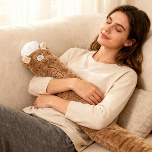 Bouillotte pour eau chaude 3000 ml avec housse long capybara - 2