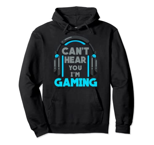 Non riesco a sentirti I am gaming Abbigliamento computer Videogioco Geek Felpa con Cappuccio