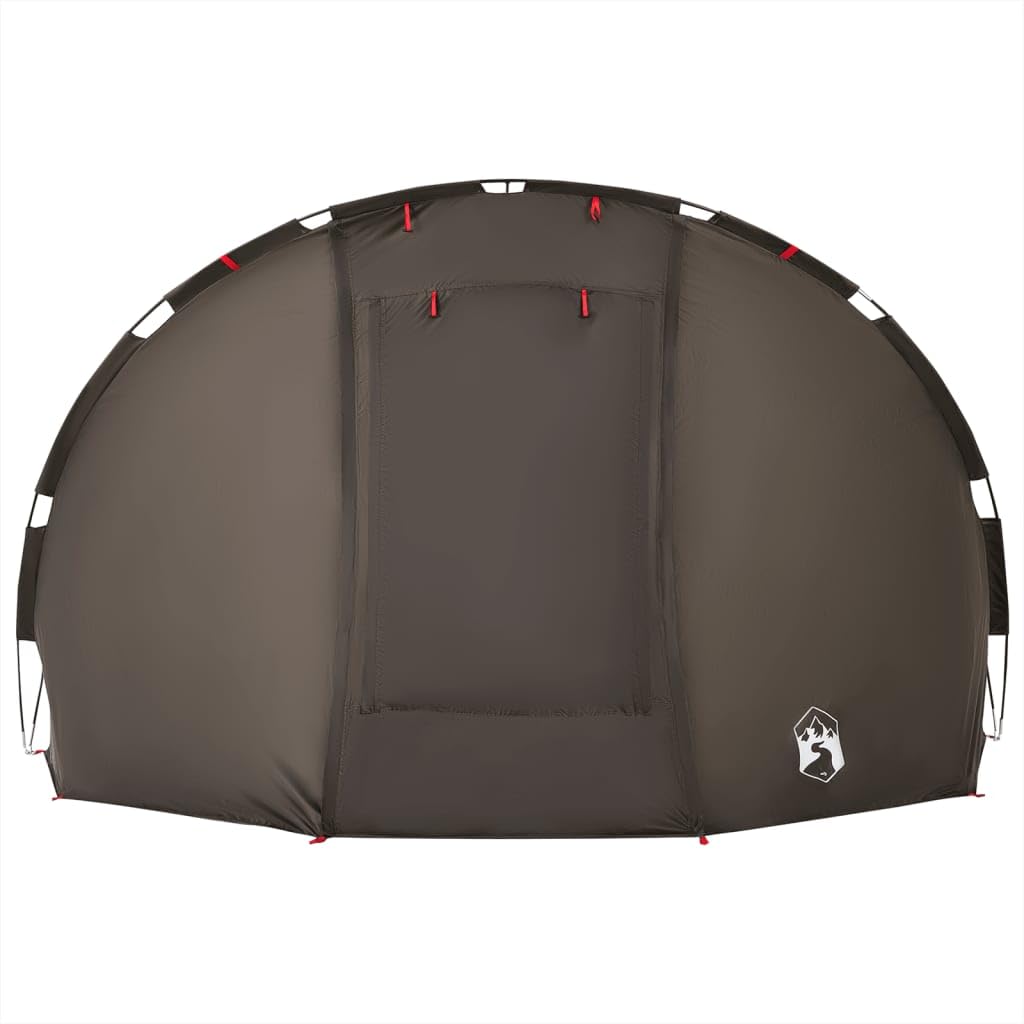 Tidyard Angelzelt Karpfenzelt Campingzelt Sekundenzelt Schnellaufbauzelt für Picknick Wandern Angeln 5 Personen Braun Wasserdicht