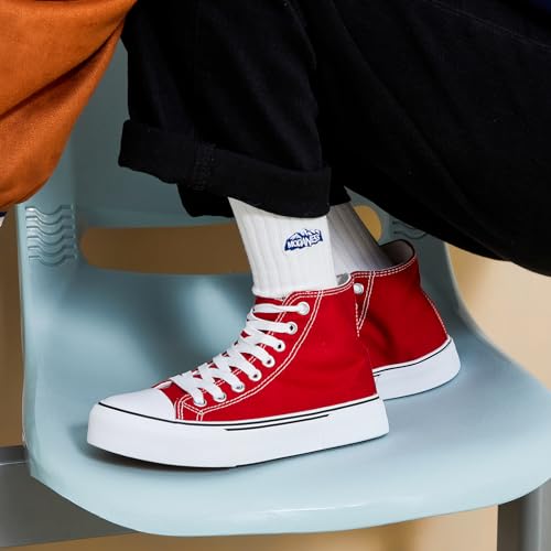 Image of hash bubbie High Top Sneakers for Women Classic High Tops Canvas Shoes Lace up Women's Fashion Sneaker