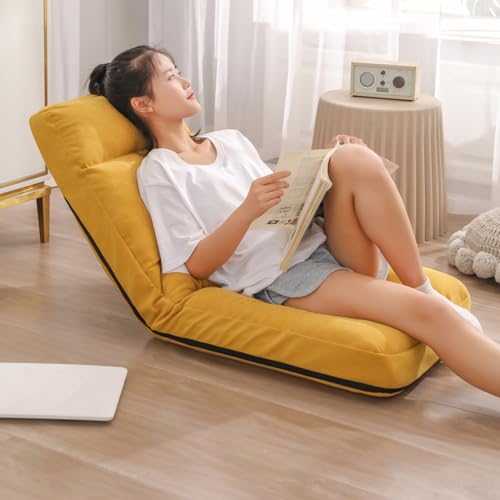 Fauteuil de sol pliable rose avec dossier réglable 5 positions - 4
