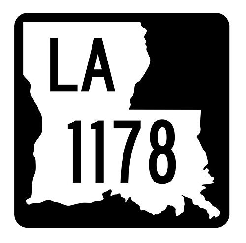 Pack of 4-3 Inch - Louisiana State Highway 1178 Sticker - Vinyl Decal for Cars, Trucks, Windows, Laptops, Notebooks, Tumblers, Lockers, Skateboards, Water Bottles