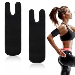 Qkhcable 2Pcs Black Upper Arm Sleeve Compression Bicep Tendonitis Brace Comfortable Adjustable Elbow Support Wrap for Men Women Relief Muscle Strains Pain Inflammation Arthritis Injury Recovery