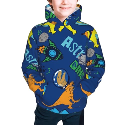 Dinosaurs Adventure With Palms And Tropical Leaves Kid Hoodies Boys Sweatshirts Girls Pullover with Pocket3
