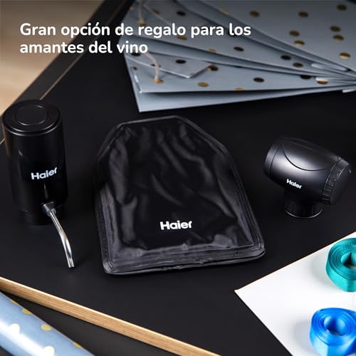 Sellador al vacío de aire para vino eléctrico Haier, conserva sabor y aroma auténticos, prolonga la vida útil de las botellas de vino abiertas hasta 7 días, regalo perfecta para los amantes del vino - imagen 6