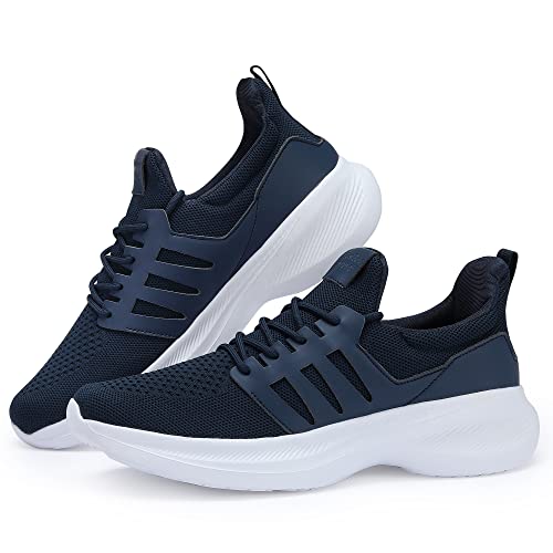Image of Casbeam Mens Running Shoes Comfortable Lightweight Breathable Walking Shoes Lace-up Shoes Mesh Workout Casual Sports Shoes