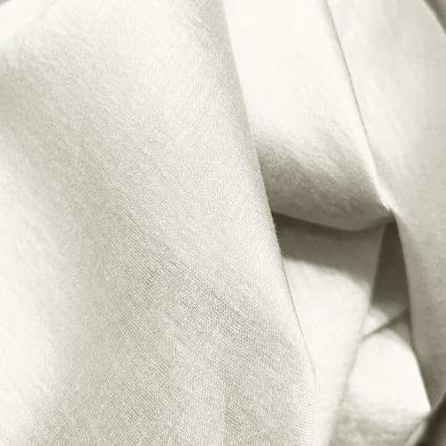 Fabrimuse Lyocell Polyester Blend Fabric by The Yard (55GSM, 59" Wide) Lightweight Breathable Fabric for Summer Clothing and Home Decor, Party Backdrops Fabric for Sewing (2# Beige, 1 Yard)