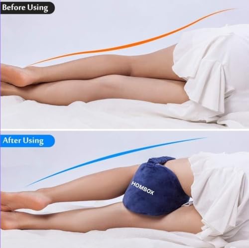 Image of HOMBOX Knee Pillow for Sleeping, Side Sleeper, Sciatica Pain Relief, Knee Joints, Pregnancy, Hips and Legs Pain, Leg Cushion with Washable Cover, Royal Blue, Pack of 1