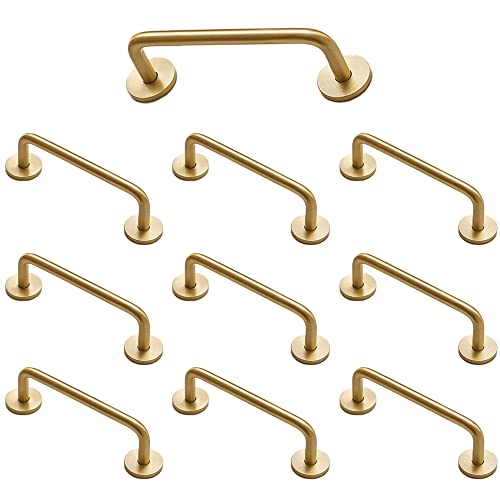 Tiradores de gabinete dorados de 128 mm en paquete de 10 unidades para cocina