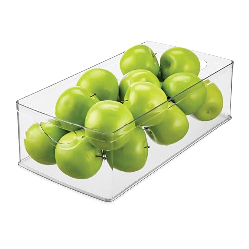 iDesign Stackable Clear Plastic Extra Long Storage Bin, Organizer for Kitchen Cabinet or Pantry - Detailed View