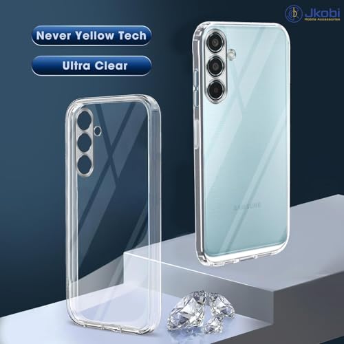 Image of Jkobi Back Case Cover for Samsung Galaxy M35 5G (Silicone Clear Shockproof Case with Camera Protection | Soft and Flexible | Transparent)