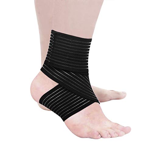 Elastic Ankle Support Bandage Breathable Ankle Brace Guard Sports Knee Elbow Wrist Calf Thigh Compression Wrap Ankle Exercise Wrap Strap for Running Riding Fitness