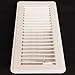 HVAC Premium 4'' X 10'' Floor Register with Louvered Design - Heavy Duty Rigid Floor Air Supply with Damper & Lever - White