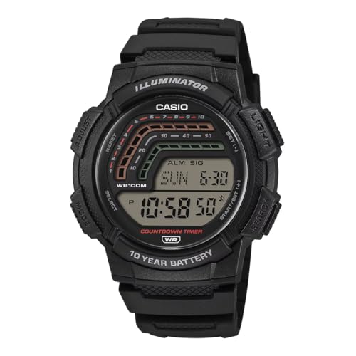 Casio Youth WS-1800-1AVDF Digital Watch for Men with LED Backlight, Stopwatch, Alarm, and Countdown Timer (A2532)