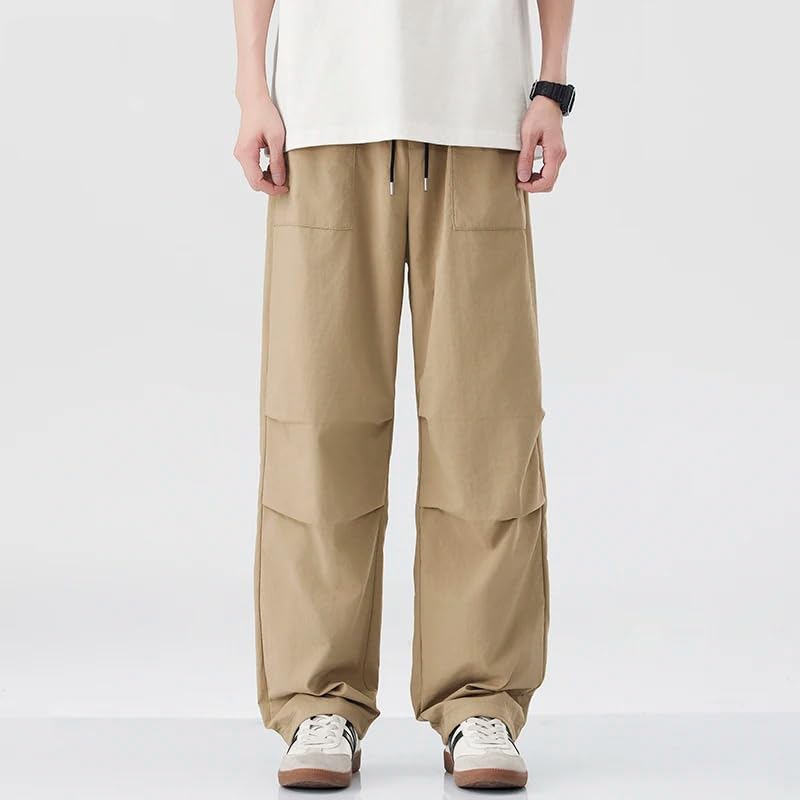 Men's Summer Pants Thin Straight Stretch Casual Pants with Pockets Streetwear Cotton Linen Sweatpants3