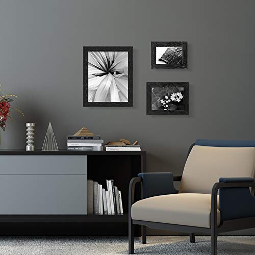 Ddaoty 4X6 Picture Frame - Made Of Solid Wood And Real Glass, Black 4X6 Frames Display Pictures 4X6 For Tabletop Or Wall, Rustic Black #TOP3