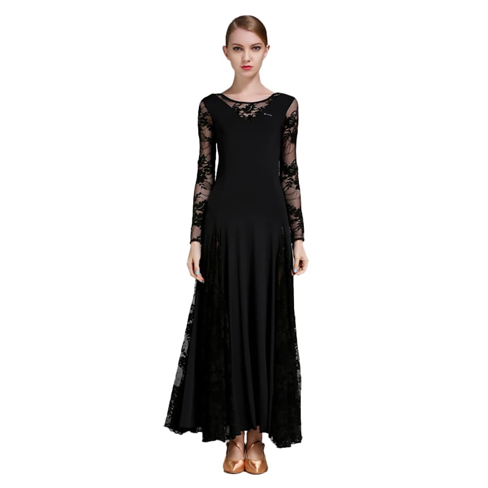 EFLALYHG Abito da Ballo Moderno da Donna, Ballo Moderno, Valzer, cha cha, Tango, Spettacolo di Danza, Costume da Competizione di Danza Professionale