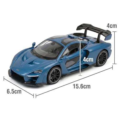 Image of McLaren Senna 1:32 Scale Die-Cast Car Model - Dihedral Doors Engine Bay Opens Pull-Back Alloy Metal Ultimate Series Hypercar Toy for Kids & Collectors