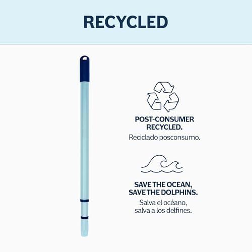 Blue Dolphin - Fregona con Palo Plegable y Cubo con Ruedas de 14L y Ruedas Giratorias Set de Limpieza Sostenible con Microfibra Reciclada Ideal para Hogar y Suelos