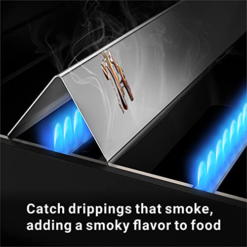 onlyfire BBQ Gasgrills Edelstahl Flavorizer Bars für Weber Spirit E-210 E-220 S-210 S-220 (2013-2016) Flammenverteiler, Flammenblech, Aromaschienen, Brennerabdeckung, Ersatz für Weber 7635 (3 Stück)