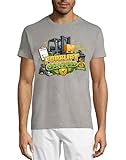 Herren-T-Shirt mit Aufschrift "Certified Forklift Operator Badge Crewneck Cotton Grey", grau, L