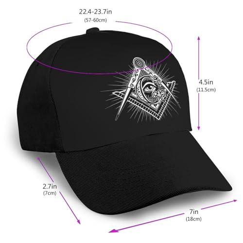 Freemason Logo Unisex Classic Adjustable Curved Brim Baseball Cap, Trucker Hat2