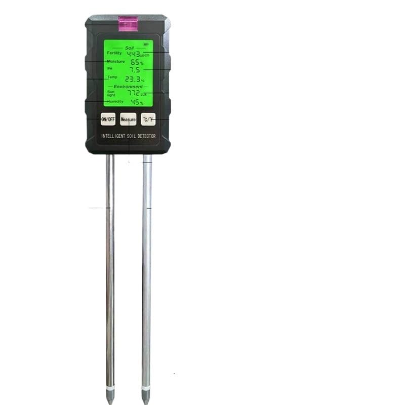 6 in 1 Soil Meter Soil PH Tester Moisture Fertility Temperature Air Humidity Light Detector for Garden Planting Land Analysis