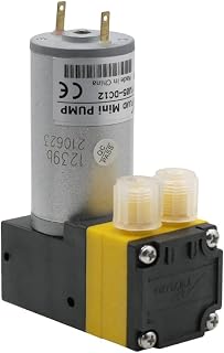 YW'FLUID Mirco Diaphragm Pump DC 12V Dual-Use Mini Water Pump/Vacuum Pump, 600ml/min Liquid Flow & 3L/min Gas Flow, -0.05Mpa Vacuum Range for Medical, Chemical,Laboratory