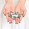 IYOU Peignes à cheveux de mariage mariée argent fleur cristal coiffes scintillantes strass mariée accessoires de cheveux pour femmes et filles #4