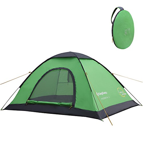 KingCamp 2 Person | 3-Person Pop-up Portable Camping Tent, 3-Season Lightweight Waterproof Dome Playing Tents for Outdoor and Backyard with Mesh Door