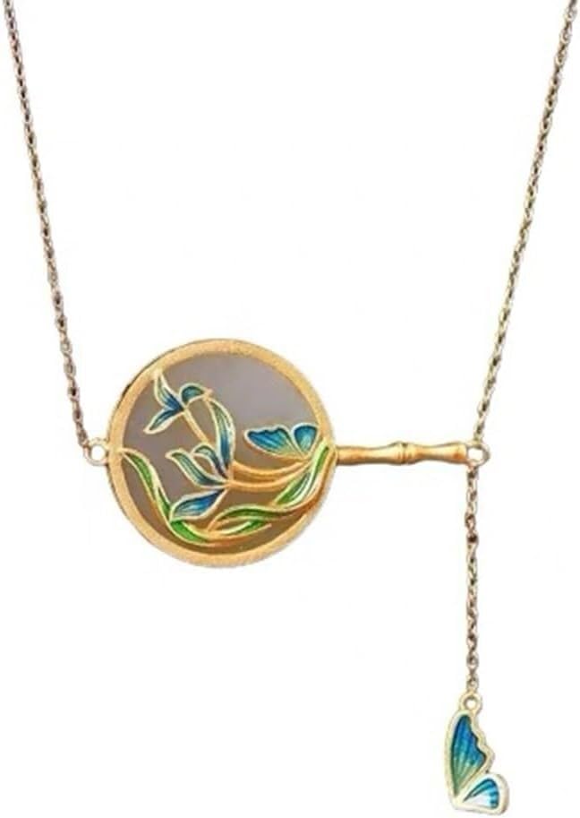Collier orchidée en argent S925 plaqué or pour femme élégante