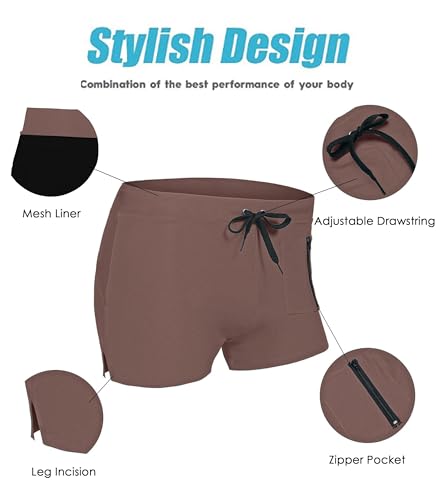 image for COOFANDY Men's Swim Tunks Sexy Swim Brief Square Leg Swimwear Swimming