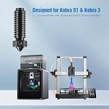 Zestaw Hotend do Anycubic Kobra S1 & Kobra S1 Combo, ulepszony zamiennik Hotend z mosiężną dyszą 0,4 mm, szybkie nagrzewanie i stabilne wytłaczanie (Kobra 3/S1 dysza (różne rozmiary))