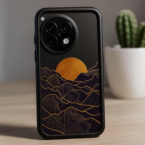 Image of MILLION CASES Back Cover Case for OnePlus 13R Shockproof Protective Moonrise Case for Men & Boys(Midnight Black)