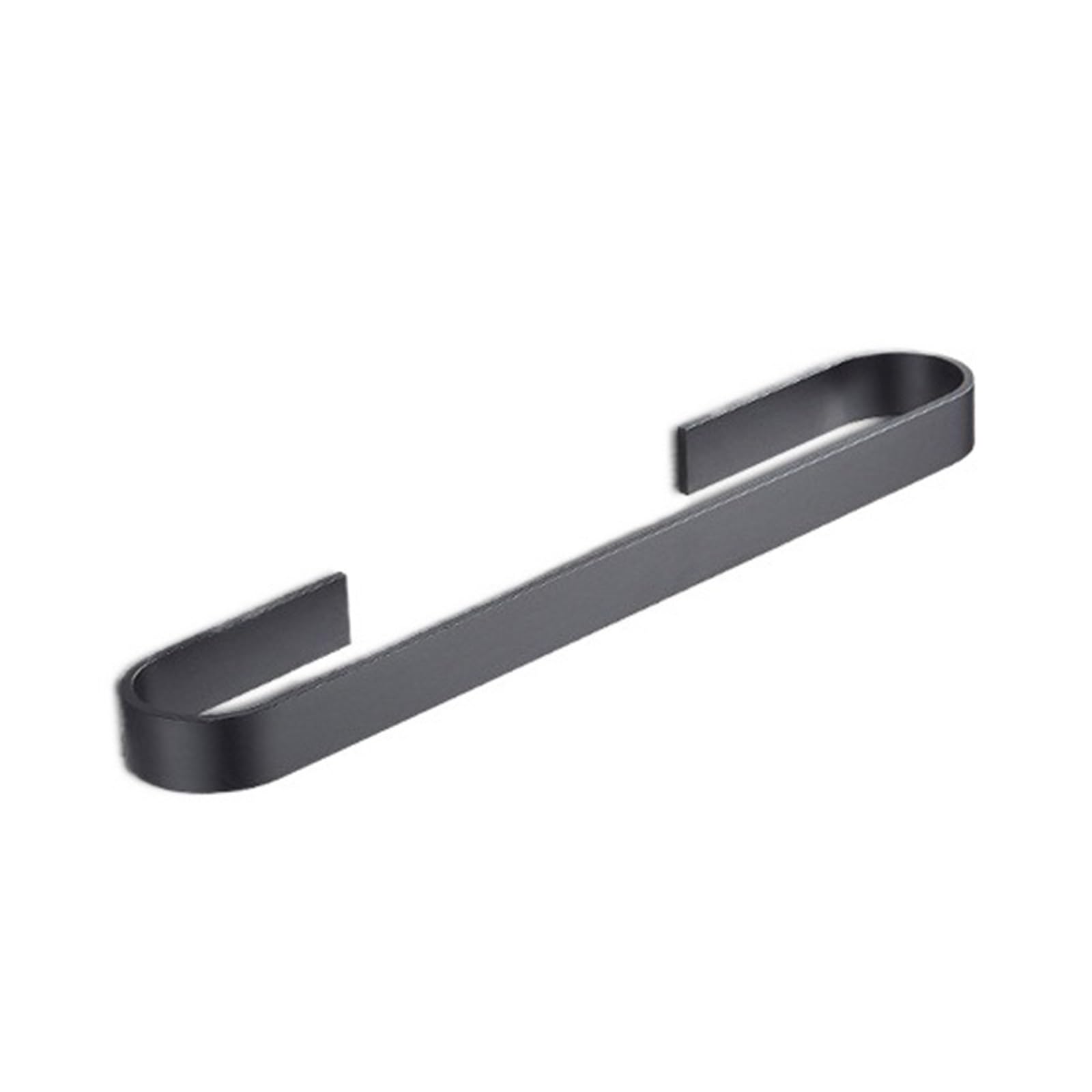 Towel Rail Rack Holder Bathroom Towels Hanger Black Silver Space Aluminum Wall Hanging Bar Storage Shelf Easy Maintenance(40cm black)