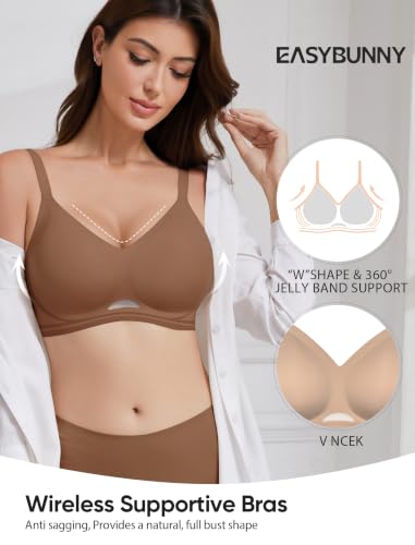 Image of Wireless Bras for Women No Underwire Seamless Buttery Bralettes Smoothing Women's Bras Full Coverage Shapedly Bra
