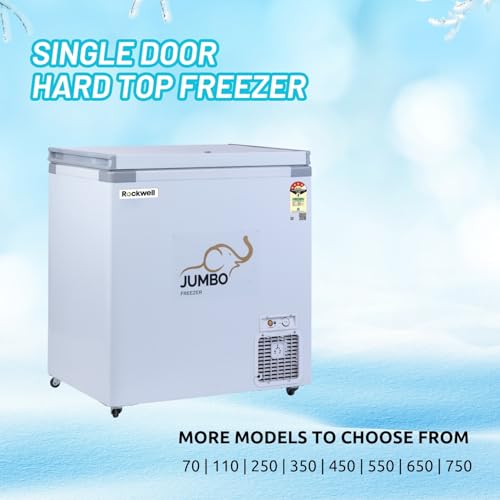 Image of Rockwell 250SDU Single Door 4 Star Convertible Deep Freezer | Fast Cooling, Low Power Consumption, 4 Year Warranty, Energy Efficient, Ideal for Small Families, Freezer or Cooler Mode