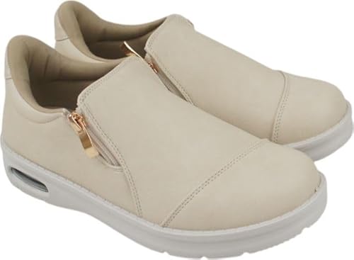 タビバキ TABI BAKI ハンズフリー 防水 カジュアル スリッポン サイドファスナー コンフォートシューズ らくちん ウォーキングシューズ 旅行用 長時間 疲れにくい 歩きやすい 幅広 エアークッション 旅靴 婦人靴 レディース 母の日 敬老の日 プ