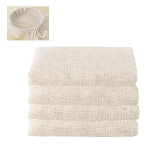 4 Piezas Tela Filtrante Reutilizable, 50 x 50 cm Colador de Tela Ultrafina Lavable, Tela para Queso Filtros de Muselina Alimentos para Colar Jugo, Queso, Té, Especias