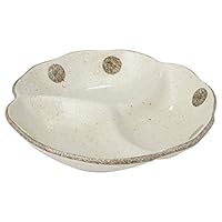 Amazon.co.jp: 美濃焼 白唐津 3仕切り皿 オードブル皿 約18×3cm
