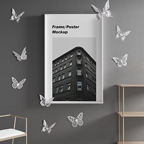 Image of SAOROPEB 3D Butterfly Wall Decor 48 Pcs Pearl White Butterfly Decorations | 4 Styles 3 Sizes, Birthday Decorations Butterfly Party Decorations Butterfly Cake Decorations-Removable Butterfly Stickers