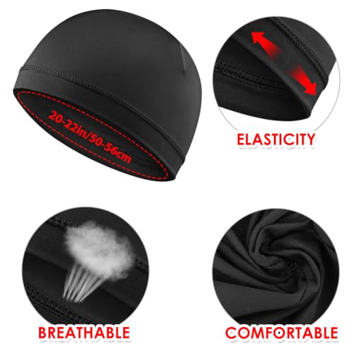 Image of WY LIGHTING LEVEL 3Pcs Skull Caps Soft Lightweight Beanie Hats Moisture Wicking Stretchy Breathable Helmet Liner for Men