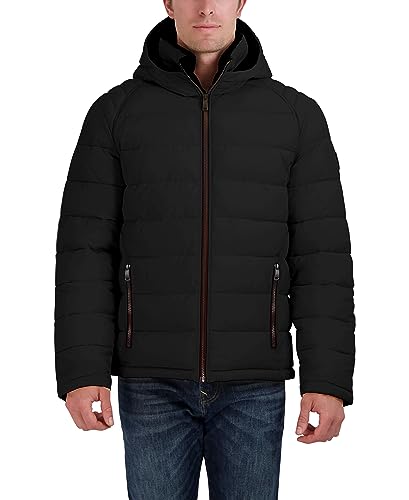 HFX Men's Lightweight Puffer Jacket with Hood, Water and Wind